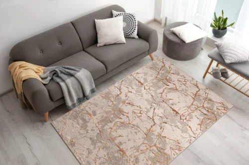 Gold-beige-contemporary-rug