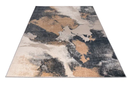 Beige Brown Metalic Contemporary Rug - Image 2