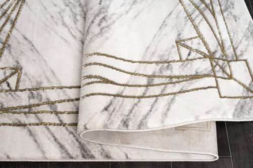 Grey Gold Luxury Contemporary Rug - Image 4