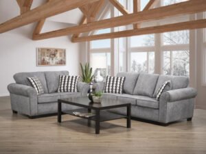 Chester Field 2-Piece Sofa & Loveseat Stationary with Sock Arms
