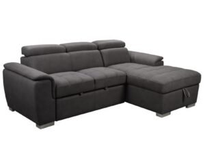 Pop-Up-Nap Sleeper Sectional with Storage Chaise Adjustable Headrests