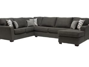 Coppet Smoke Sectional Sofa with Chaise