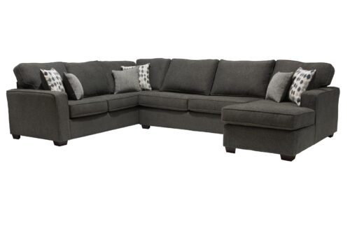 Coppet Smoke Sectional Sofa with Chaise